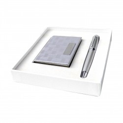 GIFT PEN & CARD HOLDER SILVER